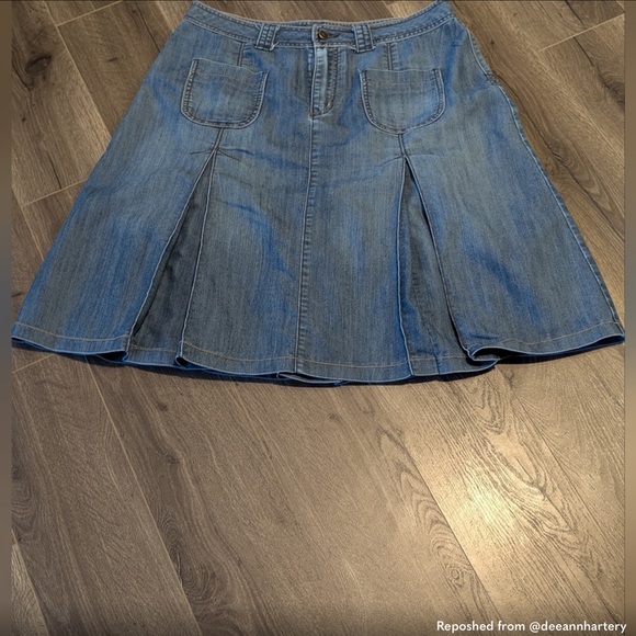 Jessica Blue Denim A-Line Skirt - Picture 5 of 8